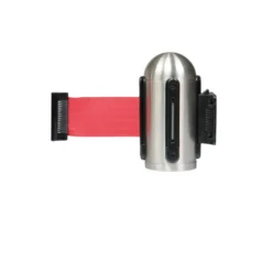 Accroche murale à corde rétractable rouge- acier inoxydable - kit de fixation au mur inclus - 210cm - Securit