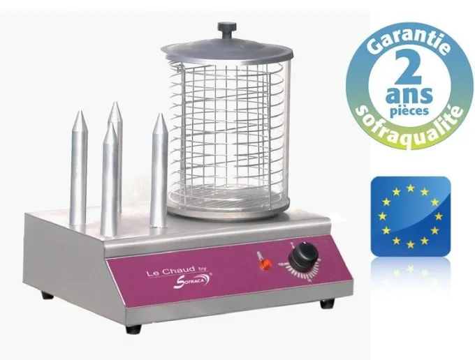 Appareil à Hot Dog - Chauffe-Saucisses - 4 Plots - Sofraca