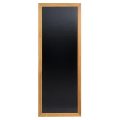 Ardoise bois - long - finition teck laqué - kit d'accroche murale inclus - 56x150cm - Securit