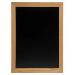 Ardoise bois, Universelle - finition teck laqué - kit d'accroche murale inclus - 60x80cm - Securit