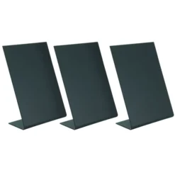 Ardoise de table forme de L A6 Devant Mat et arrière brillant - Securit