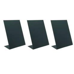 Ardoise de table forme de L A5. Devant Mat et arrière brillant - Securit
