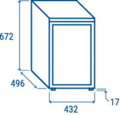 Armoire à Boissons Réfrigérée Table Top - 67 Litres - Cool Head