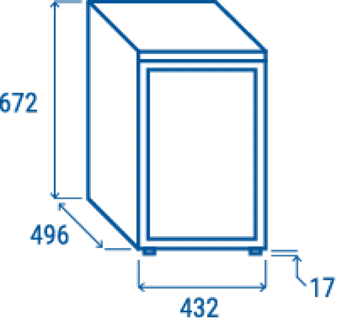 Armoire à Boissons Réfrigérée Table Top - 67 Litres - Cool Head