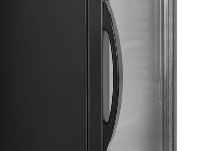 Armoire à Boissons Réfrigérée Vitrée Laquée Noire avec Panneau Publicitaire - 372 L - Cool Head