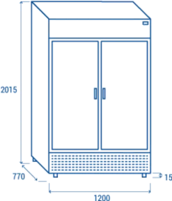 Armoire à Boissons Réfrigérée Vitrée Laquée Noire avec Panneau Publicitaire - 1200 L - Cool Head