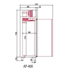 Armoire à Casiers Positive 1 Porte 610 Litres - Coreco