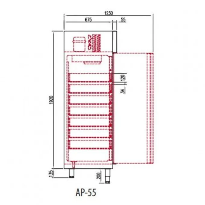 Armoire à Casiers Positive 1 Porte 340 Litres - Docriluc