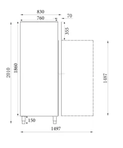 Armoire Congélateur Professionnel - Inox 650 litres - Combisteel
