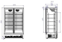 Armoire Congélateur Professionnel 1000 Litres - Vitrée - Combisteel