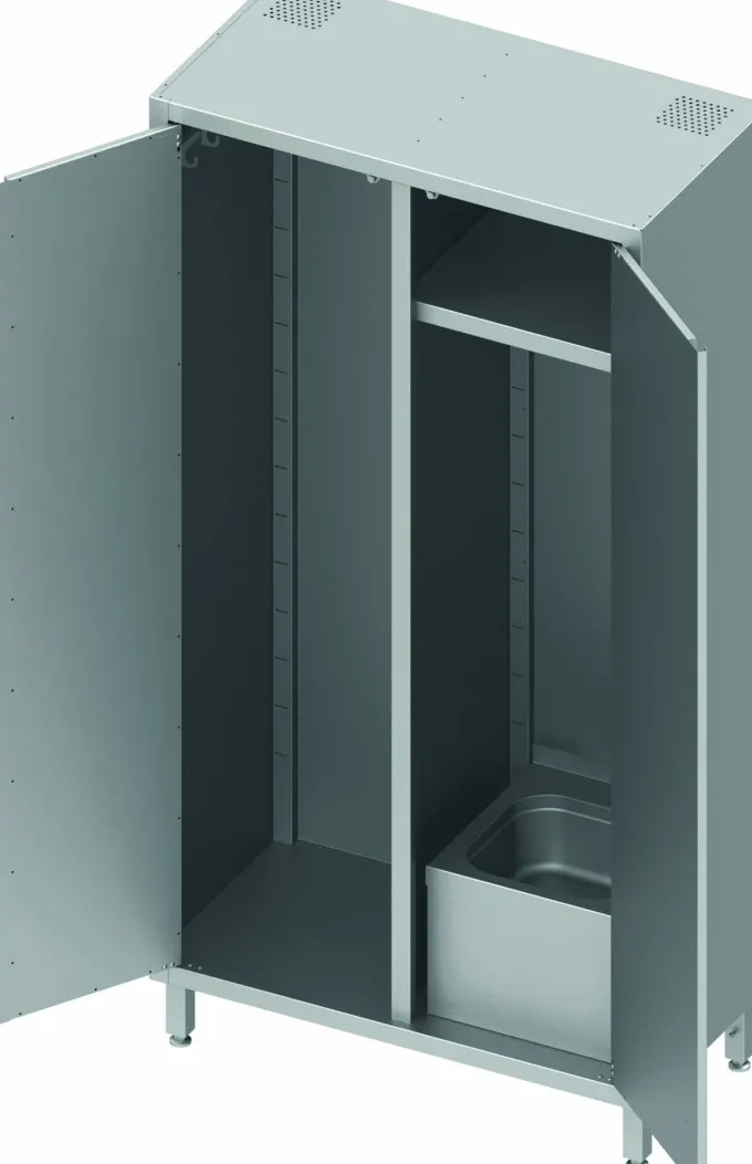 Armoire Haute Inox Double Avec Lave Main - Hauteur 2000 mm - Stalgast