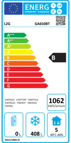 Armoire négative 600L avec 1 porte pleine - L2G
