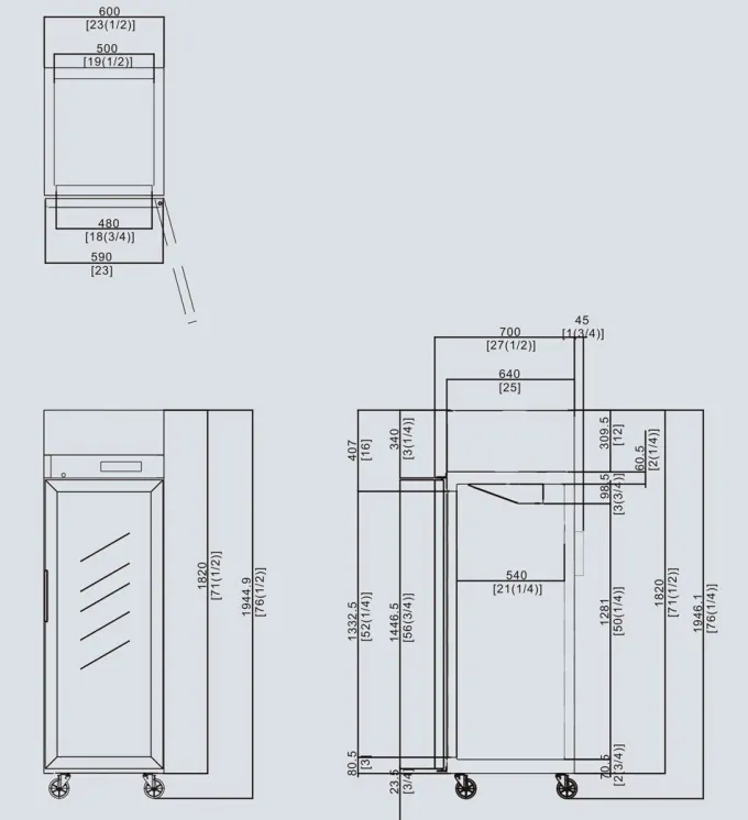 Armoire Professionnelle Vitré 410 Litres - Atosa