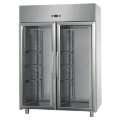 ARMOIRE PÂTISSIÈRE 2 PORTES VITRÉES - NÉGATIVE VENTILÉ - 1400 LITRES - Isotech