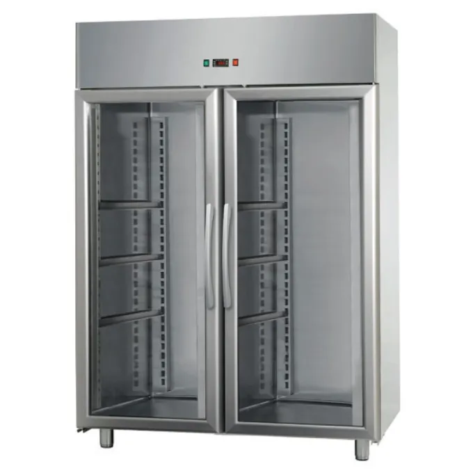 ARMOIRE PÂTISSIÈRE 2 PORTES VITRÉES - NÉGATIVE VENTILÉ - 1400 LITRES - Isotech