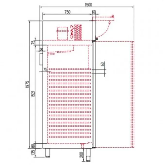 Armoire Pâtissière Positive - 1 Porte Pleine - 645 L - Coreco