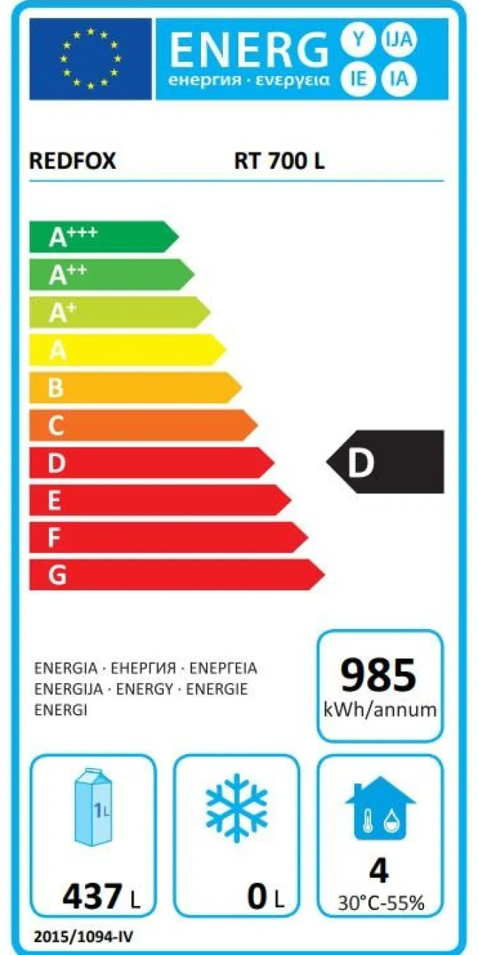 Armoire Réfrigérée froid positif 700 litres Redfox