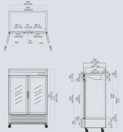Armoire réfrigérée 1300 Litres - Négative vitrée - Atosa