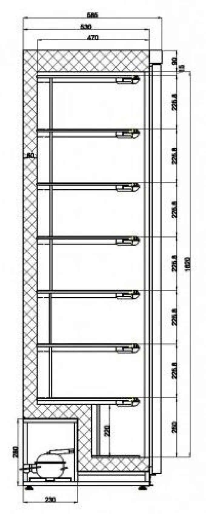 Armoire Réfrigérée Negative Inox - 340 L - Combisteel