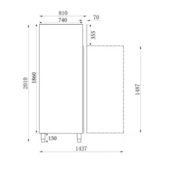 Armoire Réfrigérée Negative inox - 600 litres - Combisteel