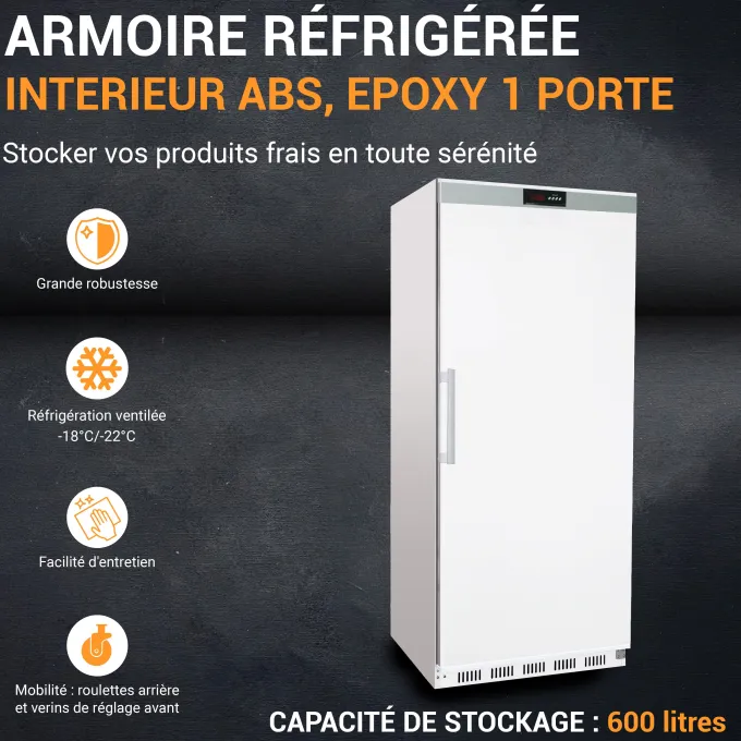 Armoire Réfrigérée Negative 600 L - Blanche - L2G