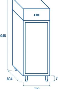 Armoire réfrigérée négative GN 2/1 Porte Vitrée - Cool head
