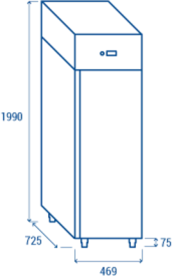 Armoire Réfrigérée Négative Inox GN 1/1 - 235L - Cool Head