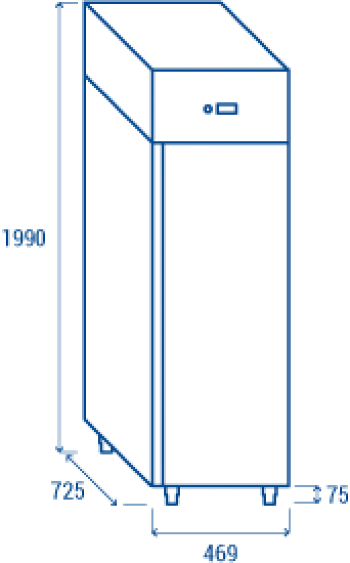 Armoire Réfrigérée Négative Inox GN 1/1 - 235L - Cool Head