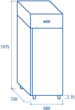 Armoire Réfrigérée Négative Inox 450L - Cool Head