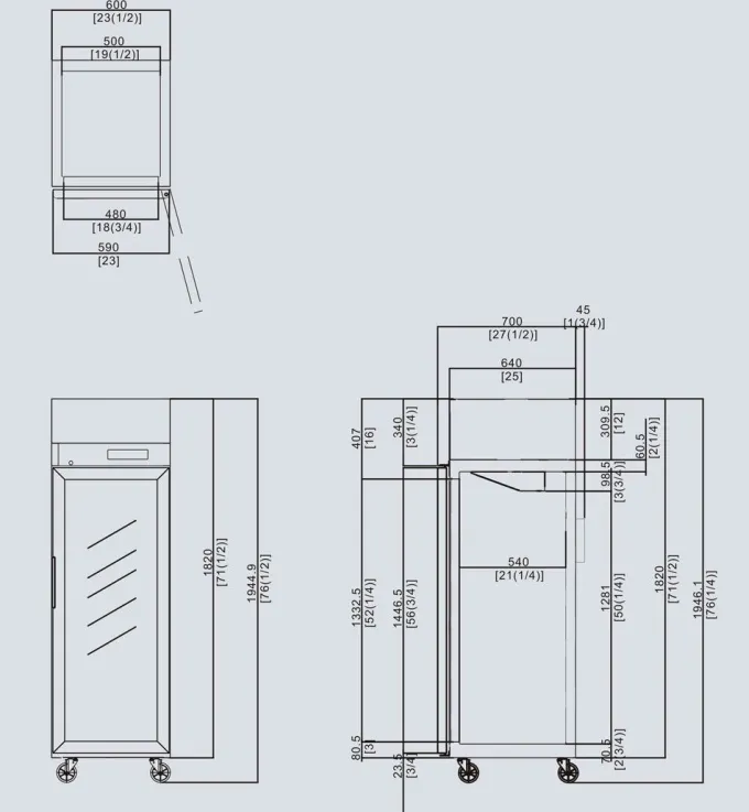 Armoire Réfrigérée Négative 410 L - Porte Vitrée - Atosa