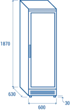 Armoire Réfrigérée Négative Porte Vitrée - 300 Litres - Cool Head