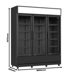 Armoire Réfrigérée 3 Portes en Verre - Combisteel