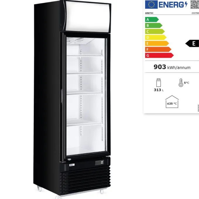 Armoire réfrigérée porte vitré 313L Arktic - Hendi