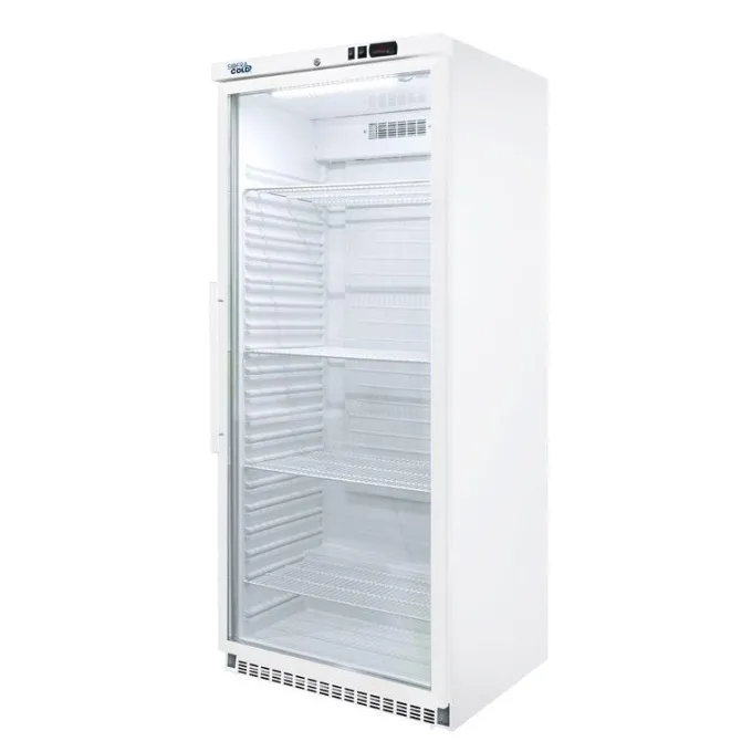 Armoire Réfrigérée Positive en Inox - Porte Vitrée - 400 L - Couleur Blanc - Sofraca