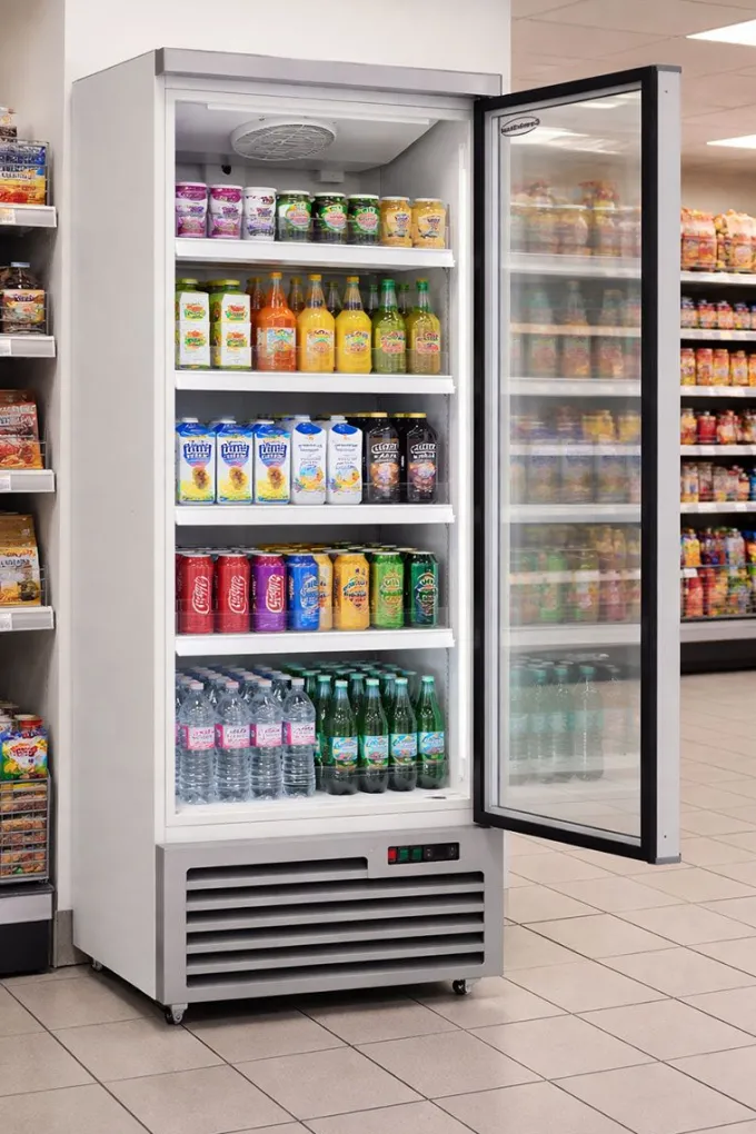 Armoire Réfrigérée Positive Grise Vitrée 600 L - Combisteel
