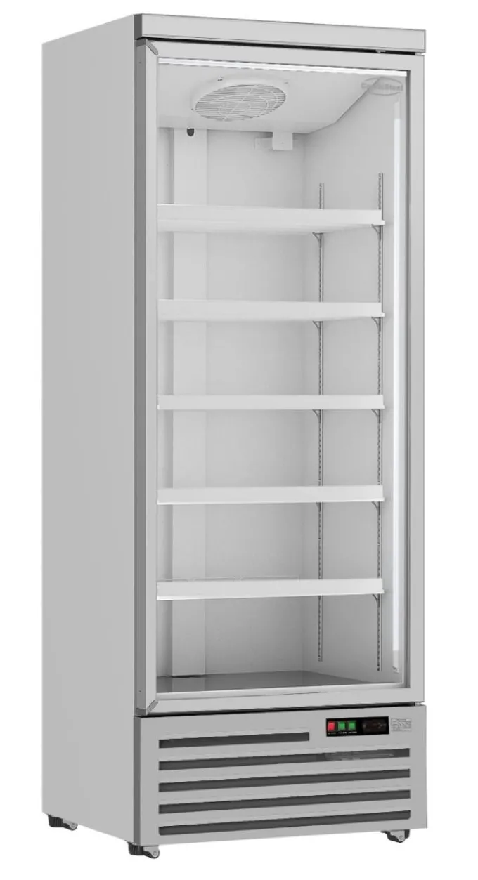 Armoire Réfrigérée Positive Grise Vitrée 600 L - Combisteel