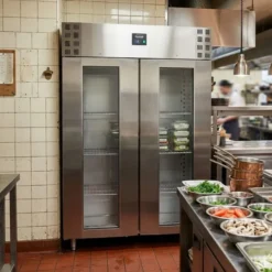 Armoire réfrigérée positive inox 1400 L - Porte vitrée - Combisteel