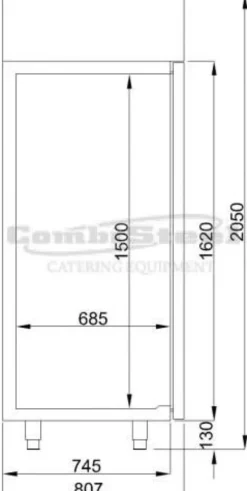 Armoire réfrigérée positive inox 1400 L - Porte vitrée - Combisteel