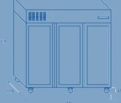 Armoire Réfrigérée Positive Inox GN 2/1 - 3 Portes Vitrées - Cool Head