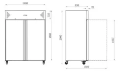Armoire Réfrigérée Positive 2 Portes Série Star GN 1/1 - 1300 L - AFI Collin Lucy