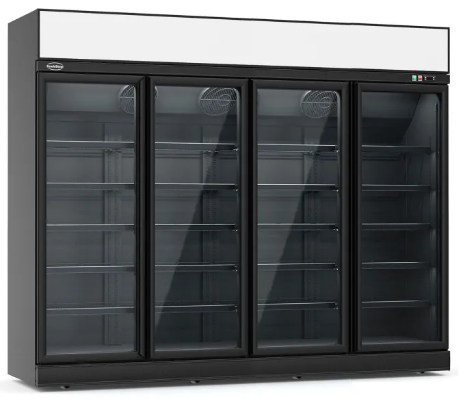 Armoire Réfrigérée Positive 4 Portes vitrées Noire 2060 litres - Combisteel