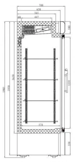 Armoire réfrigérée vitrée 920 litres - Négative - Combisteel
