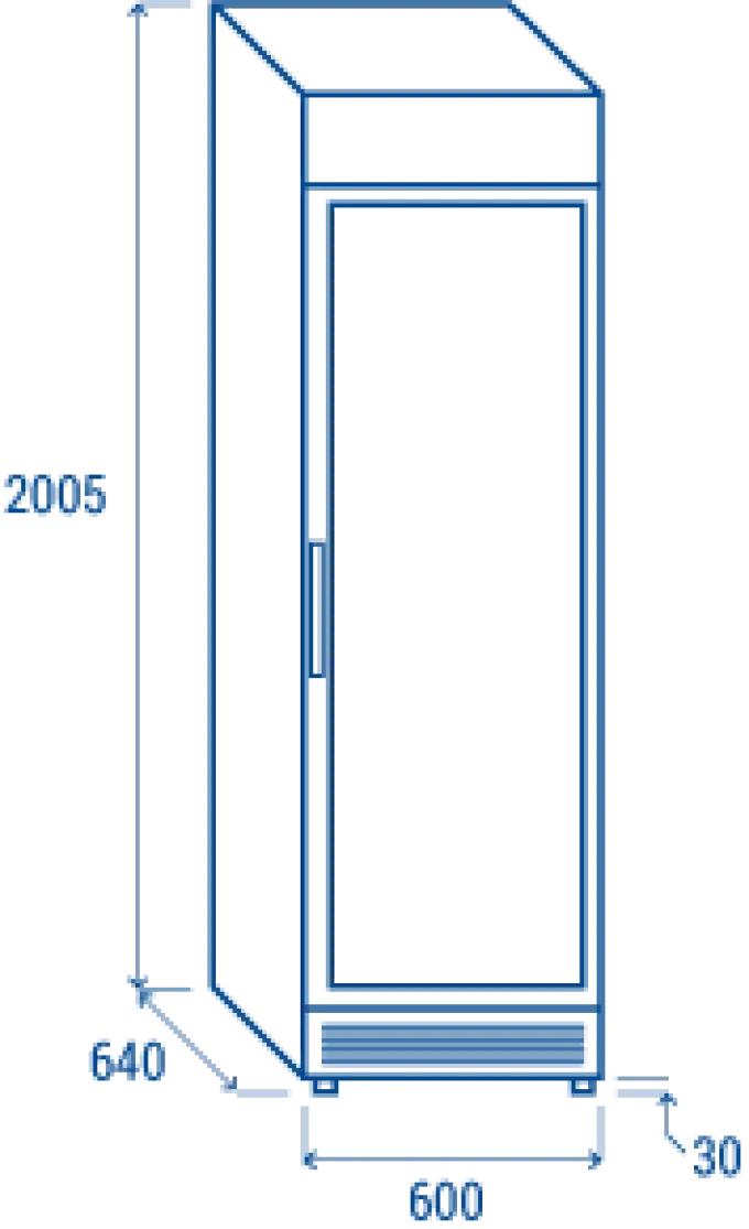 Armoire Réfrigérée Vitrée Négative avec Panneau Publicitaire - 300 L - Cool Head