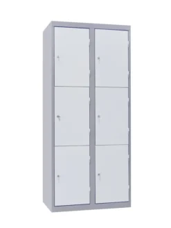 Armoire Vestiaire 2 Colonnes 6 Casiers - L 2x400