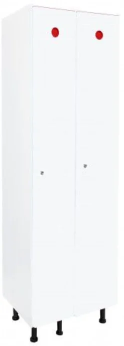 Armoire Vestiaire Monobloc PVC 2 Colonnes 2 Casiers - L 2x300 mm