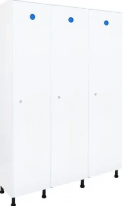 Armoire Vestiaire Monobloc PVC 3 Colonnes 3 Casiers - L 3x400 mm
