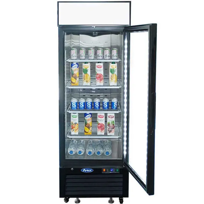 Armoire Vitrée Négative Noir - 610 L - Atosa