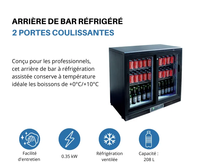 ARRIERE DE BAR REFRIGERE SKIN-PLATE +0/+8°C