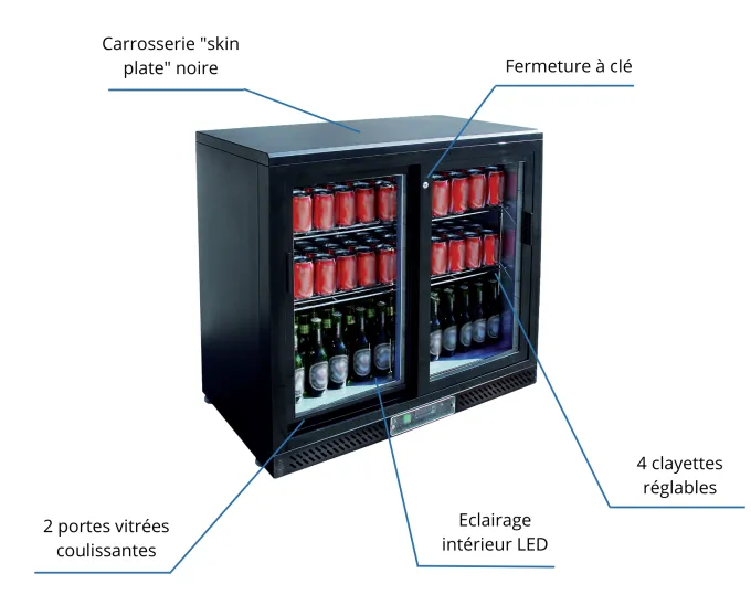 ARRIERE DE BAR REFRIGERE SKIN-PLATE +0/+8°C