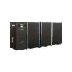 Arrière Bar Professionnel avec Groupe Logé 3 Portes Pleines - 436 Litres - Unifrigor